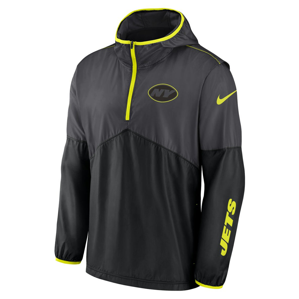 New York Jets Volt Hoodie Half-Zip Jacket Anthracite - Nike