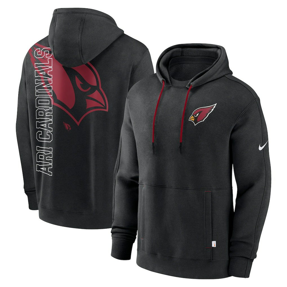 Arizona Cardinals Layered Logo Statement Pullover Hoodie Black - Nike