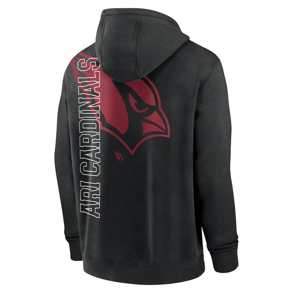 Arizona Cardinals Layered Logo Statement Pullover Hoodie Black - Nike