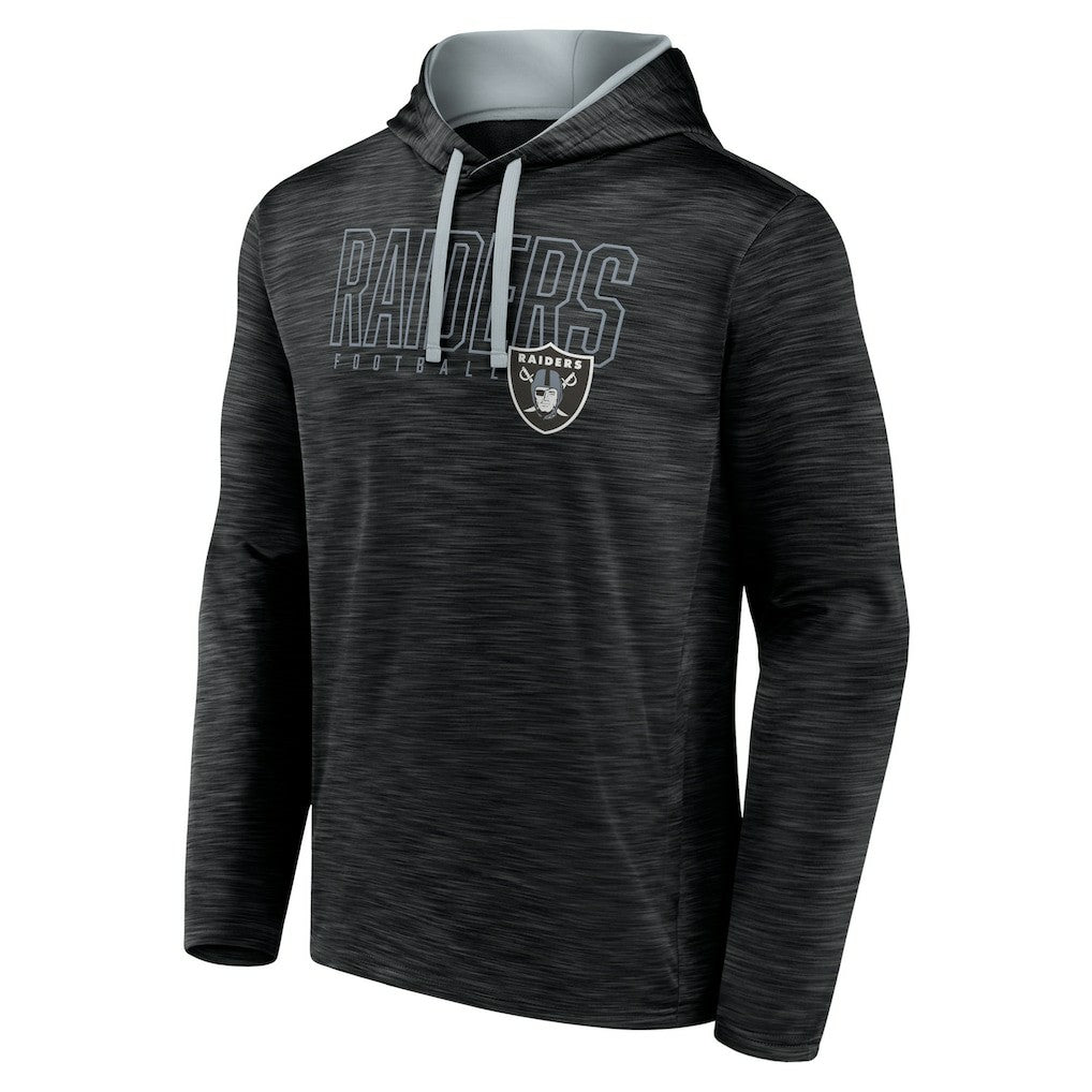 Las Vegas Raiders Hook and Ladder Pullover Hoodie Heather Black - Fanatics