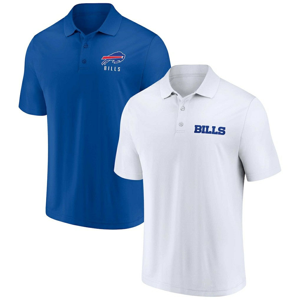 Buffalo Bills Lockup Two-Pack Polo Set White/Royal - Fanatics
