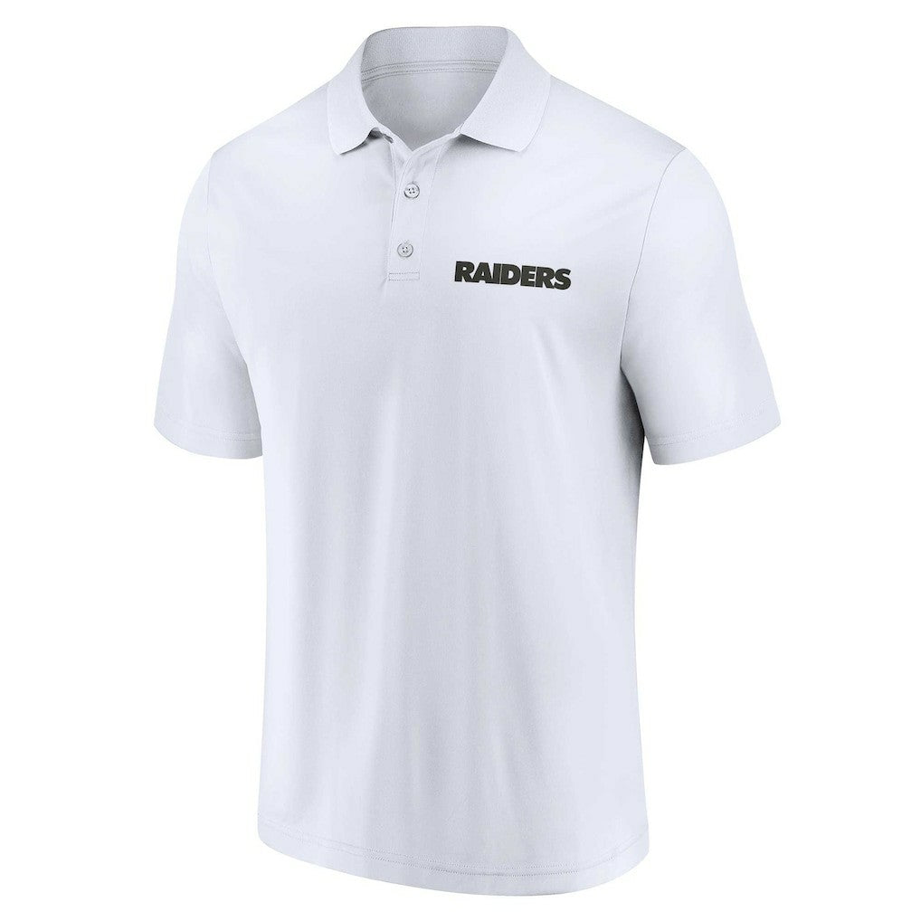 Las Vegas Raiders Lockup Two-Pack Polo Set White/Black - Fanatics