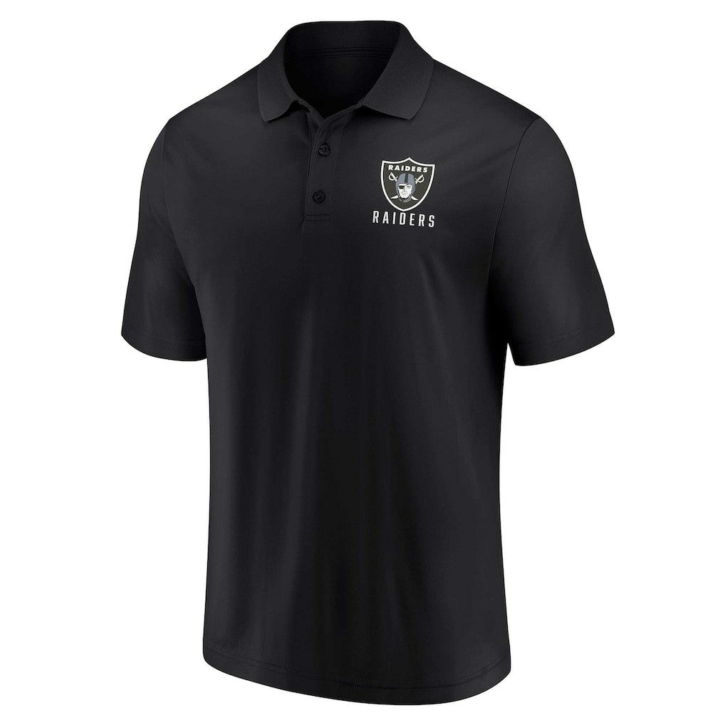 Las Vegas Raiders Lockup Two-Pack Polo Set White/Black - Fanatics