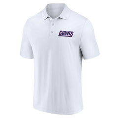 New York Giants Lockup Two-Pack Polo Set White/Royal - Fanatics