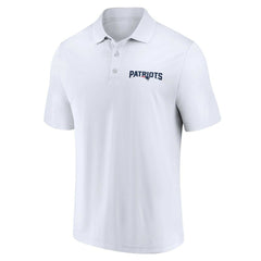 New England Patriots Lockup Two-Pack Polo Set White/Navy - Fanatics