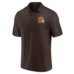 Cleveland Browns Lockup Two-Pack Polo Set White/Brown - Fanatics
