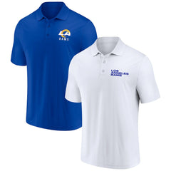 Los Angeles Rams Lockup Two-Pack Polo Set White/Royal - Fanatics