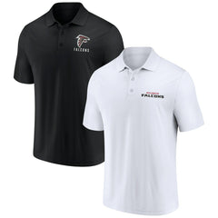 Atlanta Falcons Lockup Two-Pack Polo Set White/Black - Fanatics