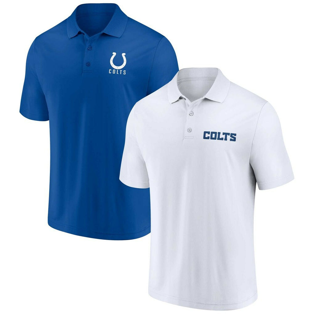 Indianapolis Colts Lockup Two-Pack Polo Set White/Royal - Fanatics