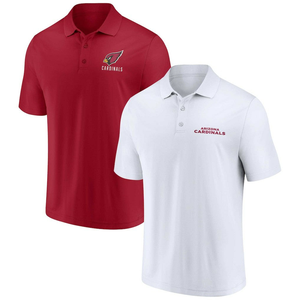 Arizona Cardinals Lockup Two-Pack Polo Set White/Cardinal - Fanatics