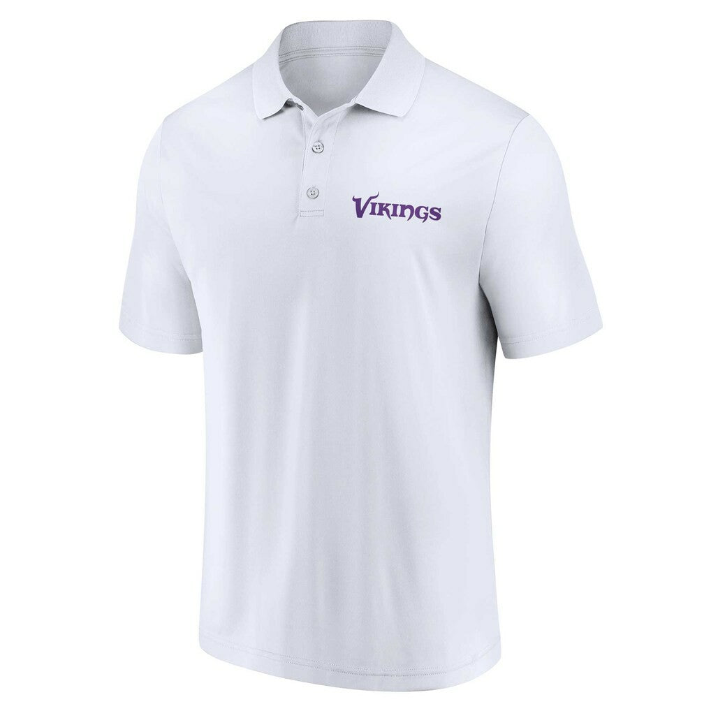 Minnesota Vikings Lockup Two-Pack Polo Set White/Purple - Fanatics