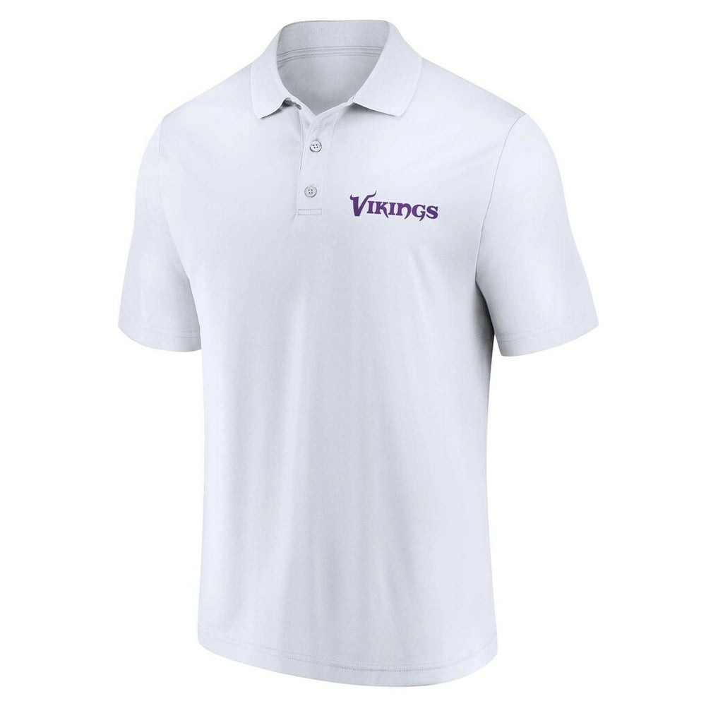 Minnesota Vikings Lockup Two-Pack Polo Set White/Purple - Fanatics