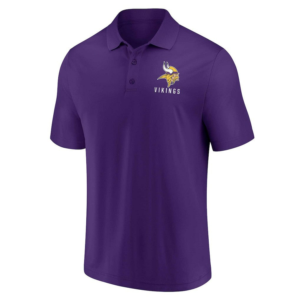 Minnesota Vikings Lockup Two-Pack Polo Set White/Purple - Fanatics