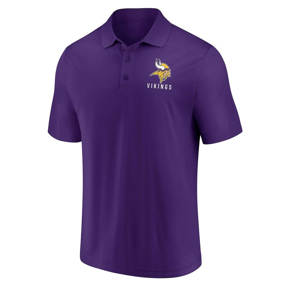 Minnesota Vikings Lockup Two-Pack Polo Set White/Purple - Fanatics