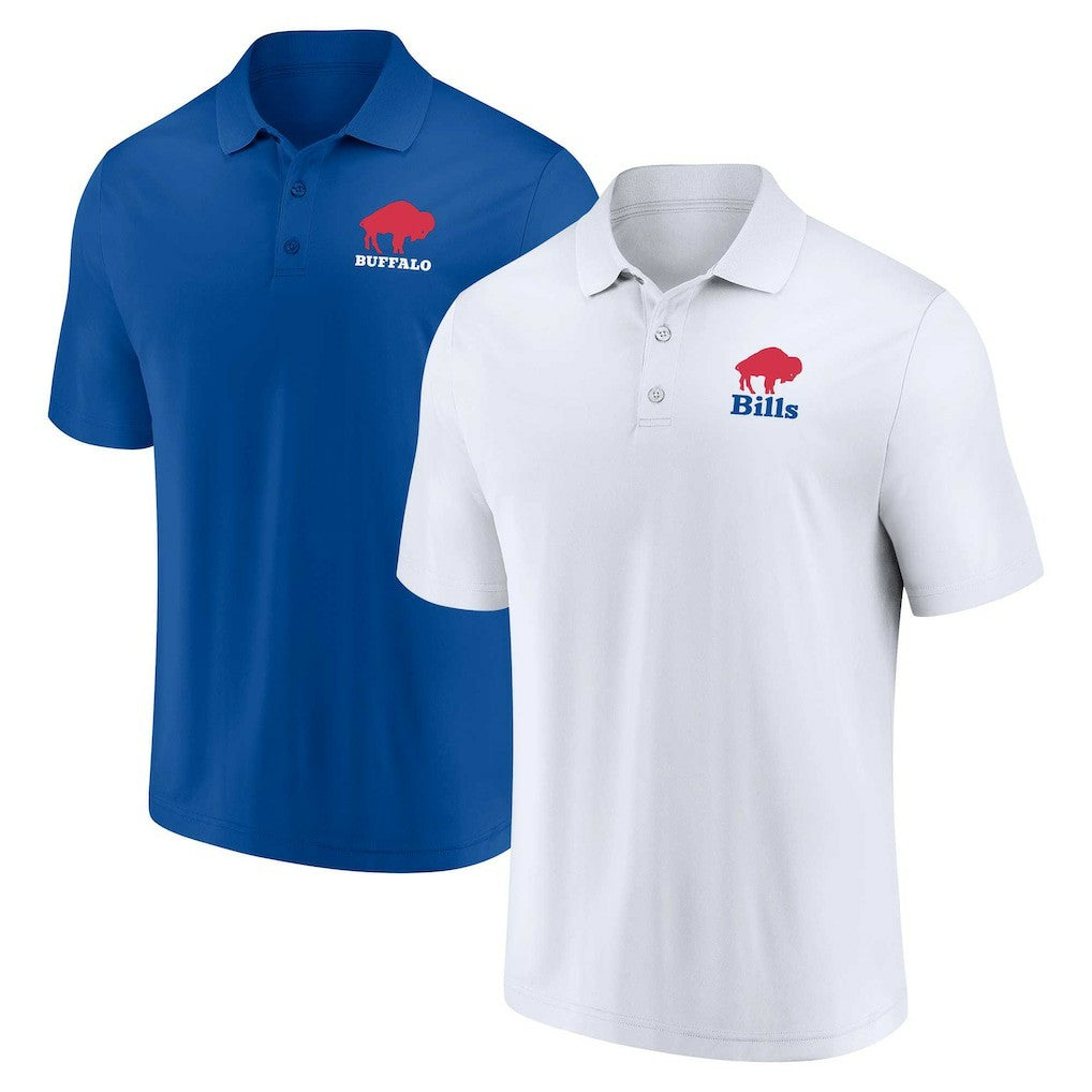 Buffalo Bills Throwback Two-Pack Polo Set White/Royal - Fanatics