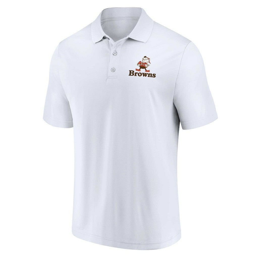 Cleveland Browns Throwback Two-Pack Polo Set White/Brown - Fanatics