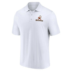Cleveland Browns Throwback Two-Pack Polo Set White/Brown - Fanatics