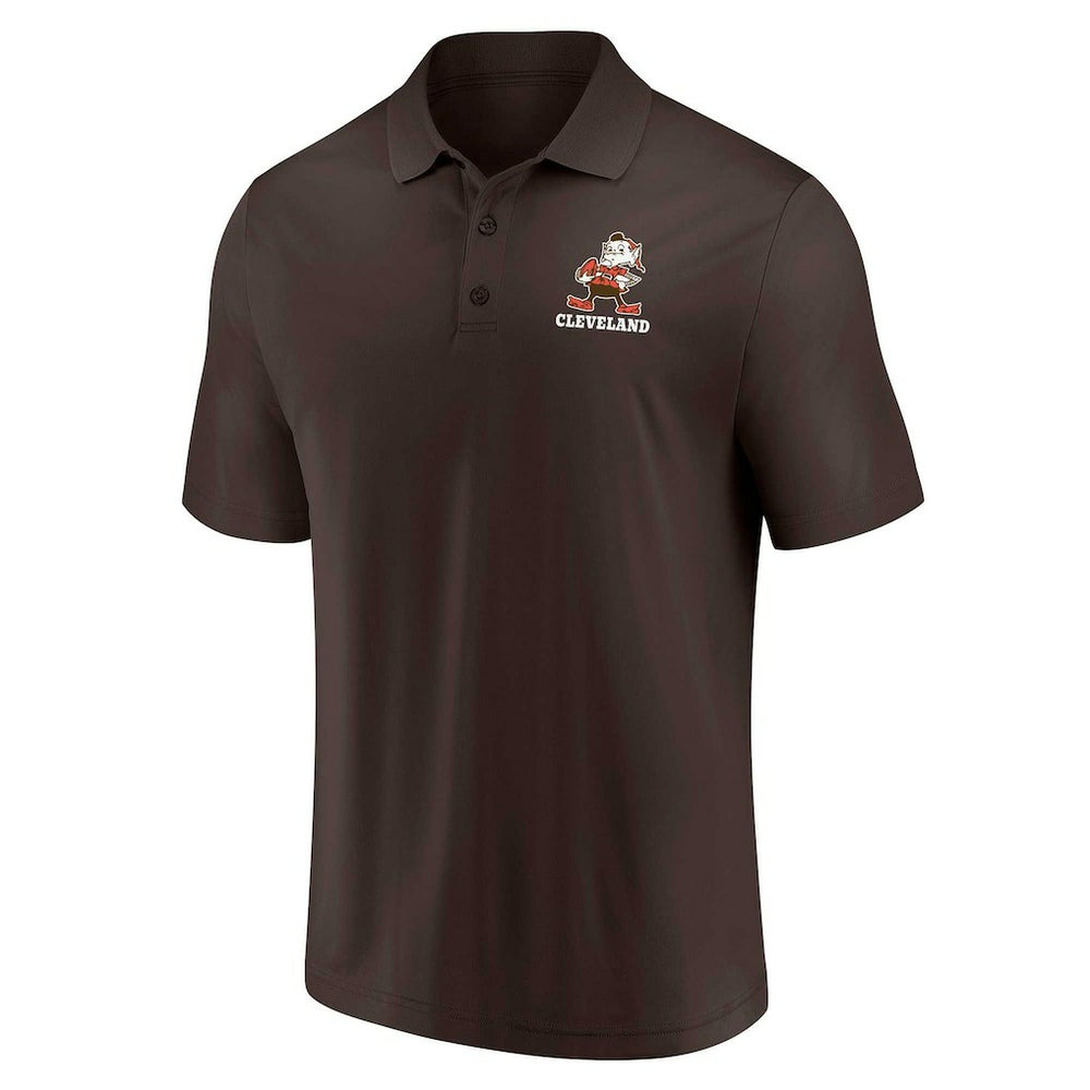 Cleveland Browns Throwback Two-Pack Polo Set White/Brown - Fanatics