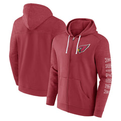 Arizona Cardinals Offensive Lineup Hoodie Full-Zip Hoodie Cardinal - Fanatics