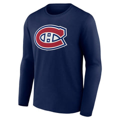 Montreal Canadiens - Primary Logo Team Long Sleeve T-Shirt Navy