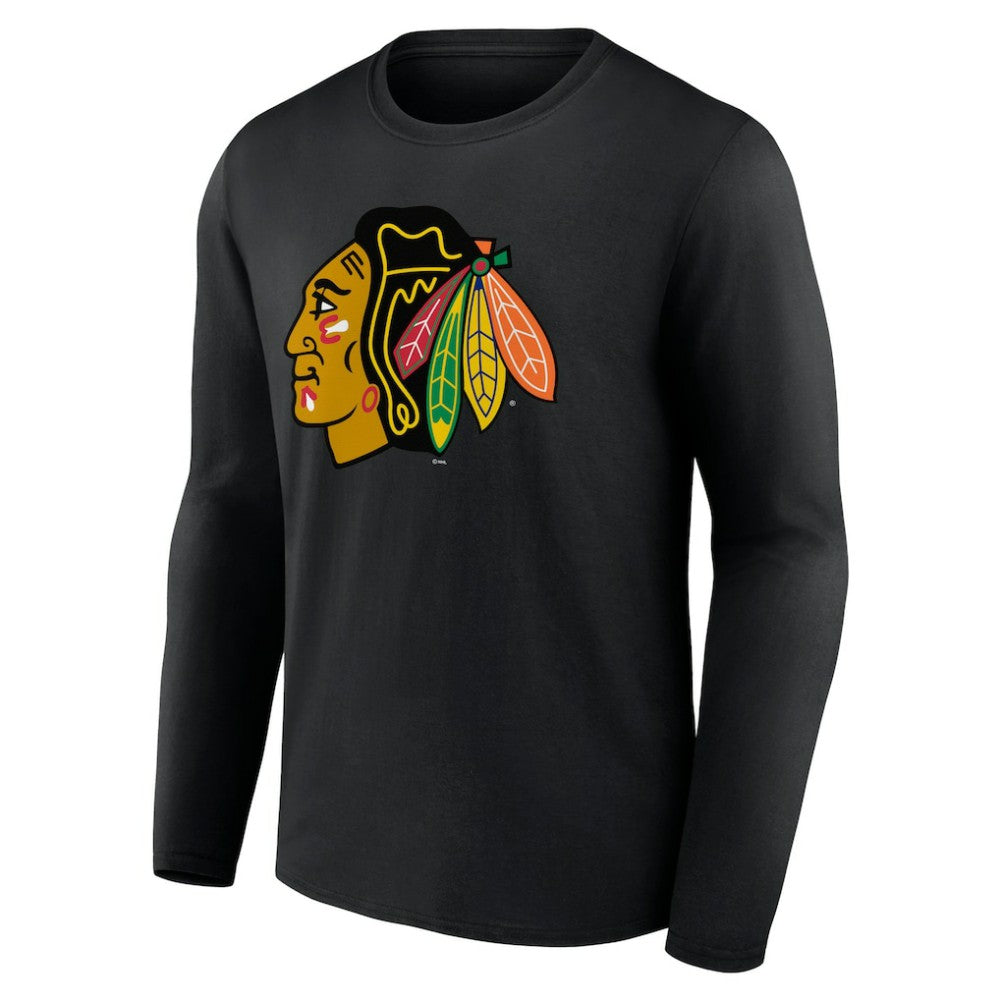 Chicago Blackhawks Primary Logo Team Long Sleeve T-Shirt Black