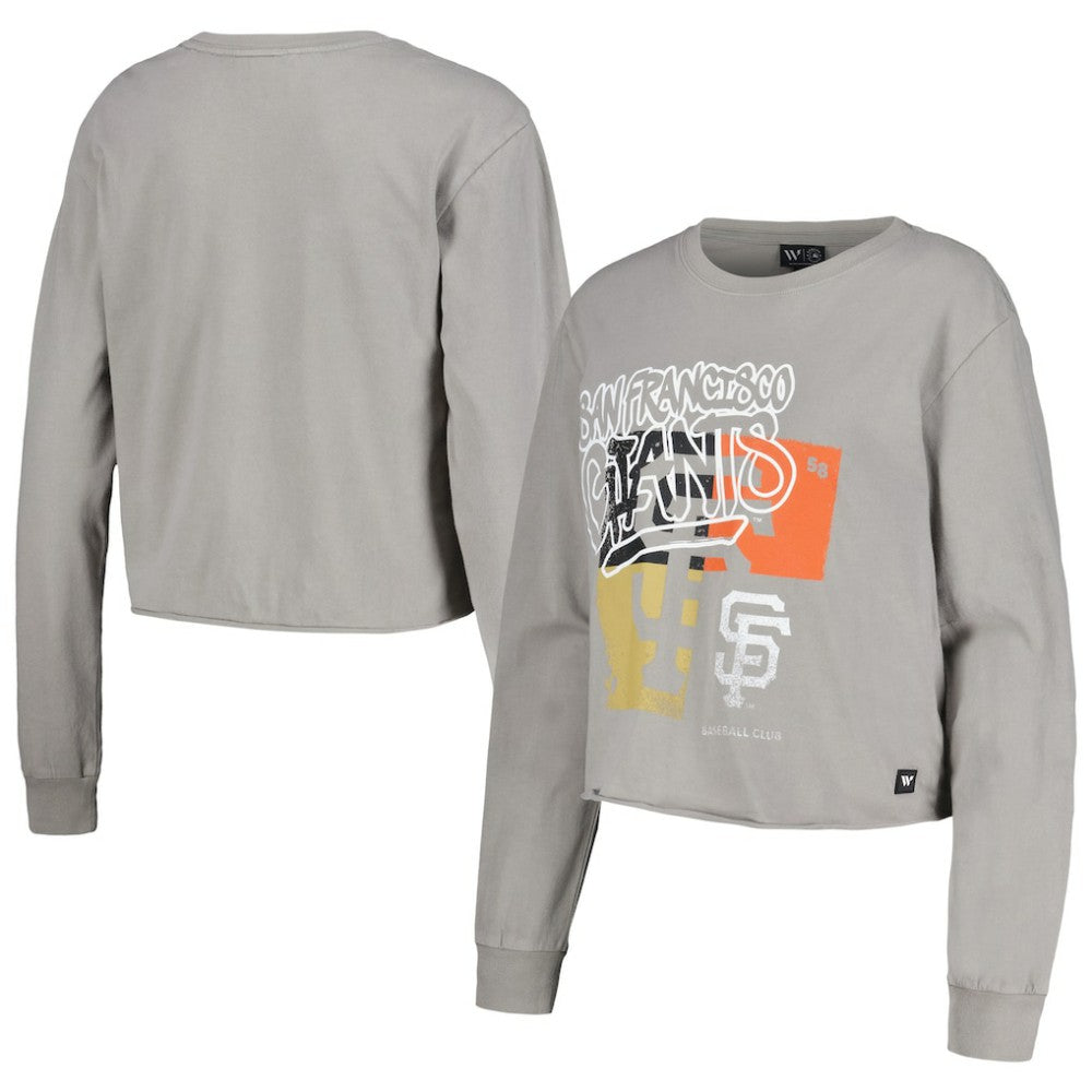 San Francisco Giants The Wild Collective Women's Cropped Long Sleeve T-Shirt Near Me