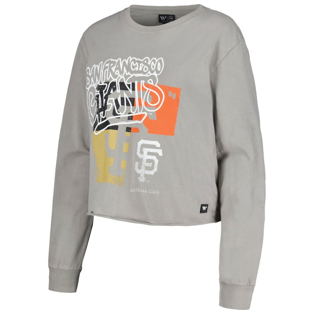 San Francisco Giants The Wild Collective Women's Cropped Long Sleeve T-Shirt Near Me