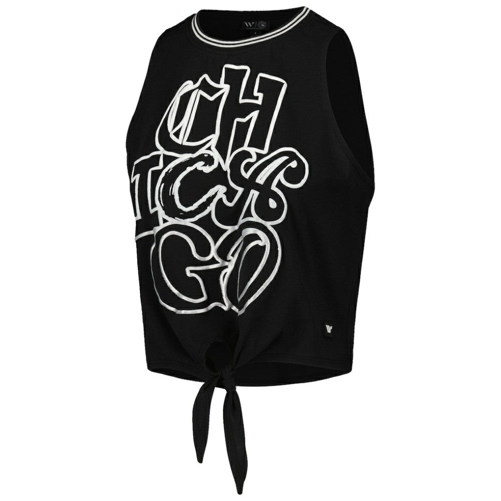 Chicago White Sox The Wild Collective Women's Twisted Tie Front Tank Top for sale