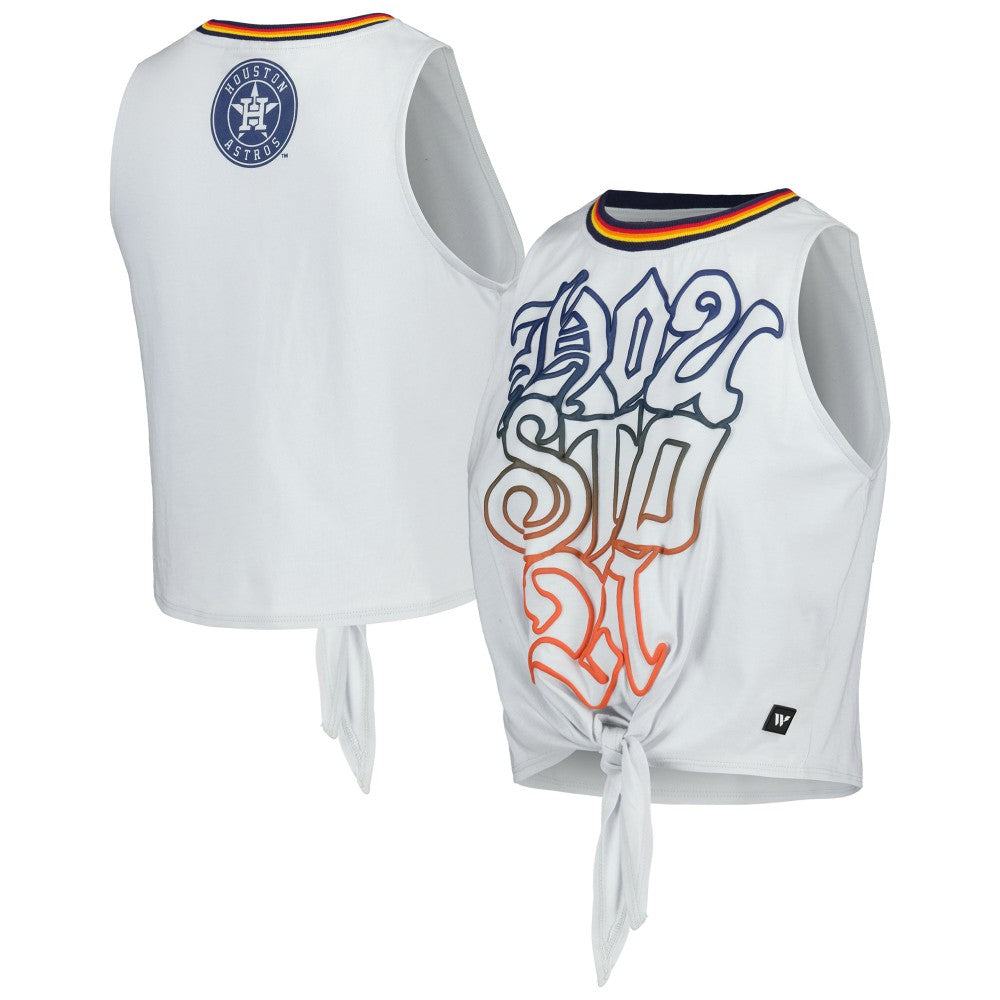 Houston Astros The Wild Collective Women's Twisted Tie Front Tank Top Near Me