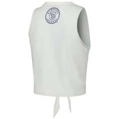 Milwaukee Brewers The Wild Collective Women's Twisted Tie Front Tank Top On Sale