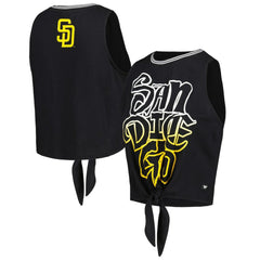San Diego Padres The Wild Collective Women's Twisted Tie Front Tank Top Lifestyle