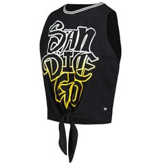San Diego Padres The Wild Collective Women's Twisted Tie Front Tank Top Lifestyle