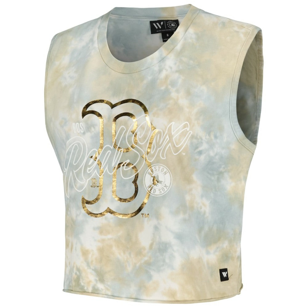 Boston Red Sox The Wild Collective Women's Washed Muscle Tank Top Lifestyle