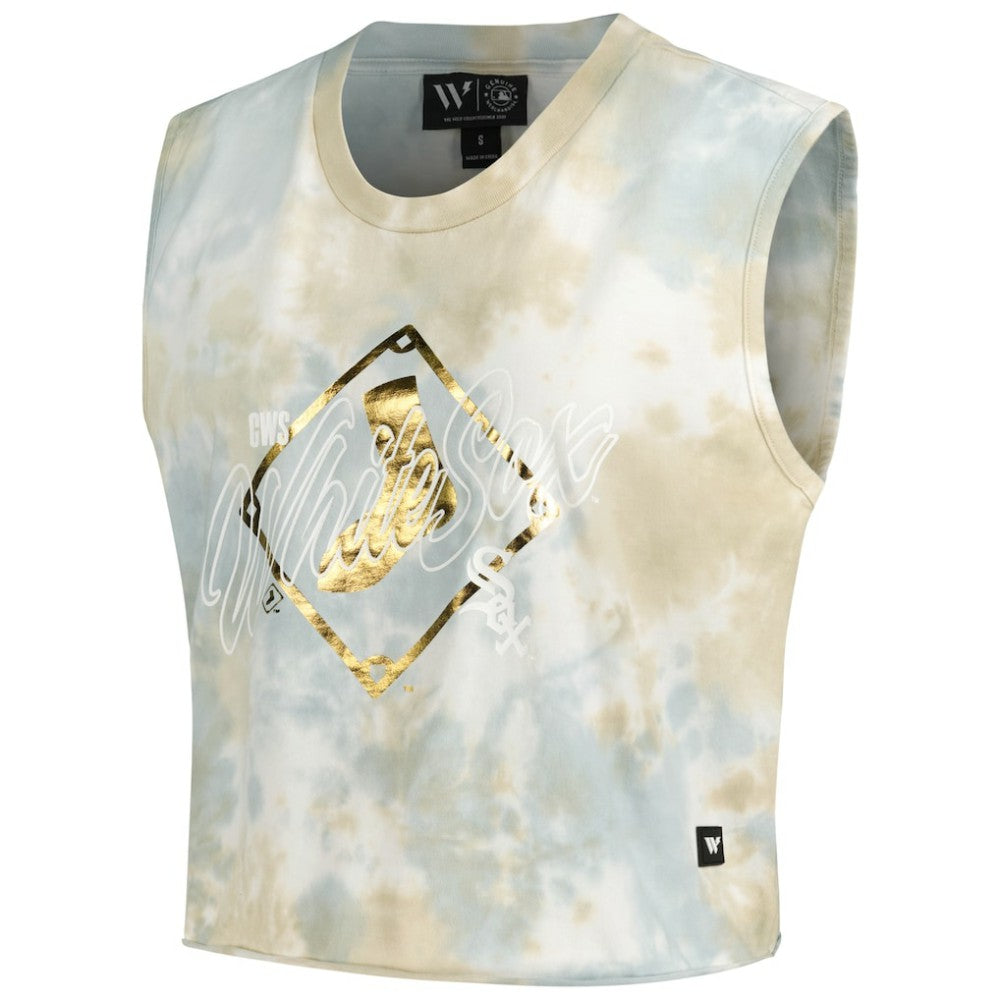 Chicago White Sox The Wild Collective Women's Washed Muscle Tank Top Clearance