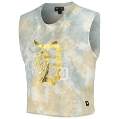 Detroit Tigers The Wild Collective Women's Washed Muscle Tank Top for sale