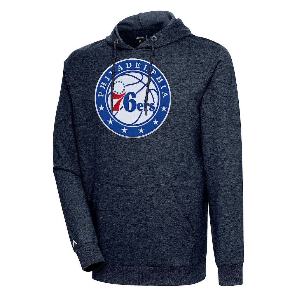 NBA - Philadelphia 76ers Antigua Action Pullover Hoodie - Heather Navy