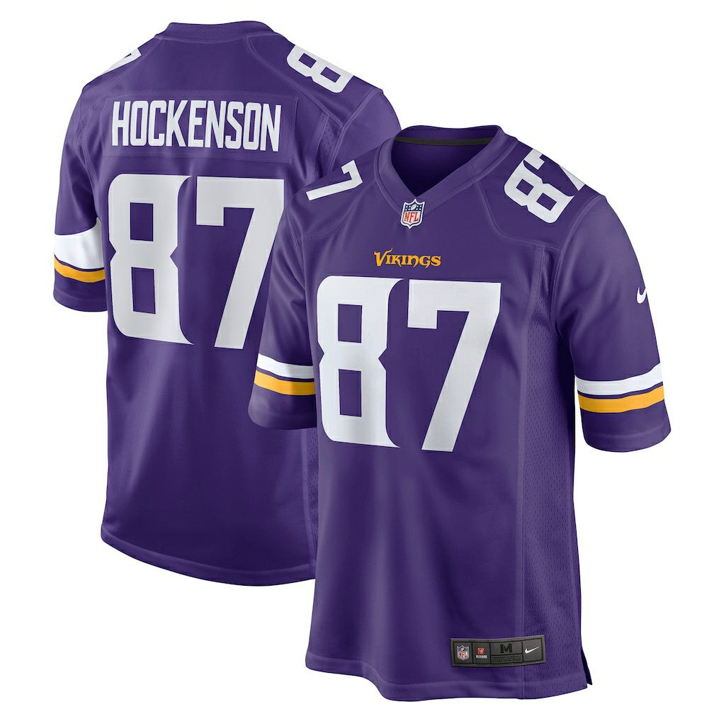 T.J. Hockenson Minnesota Vikings Game Player Jersey Purple - Nike