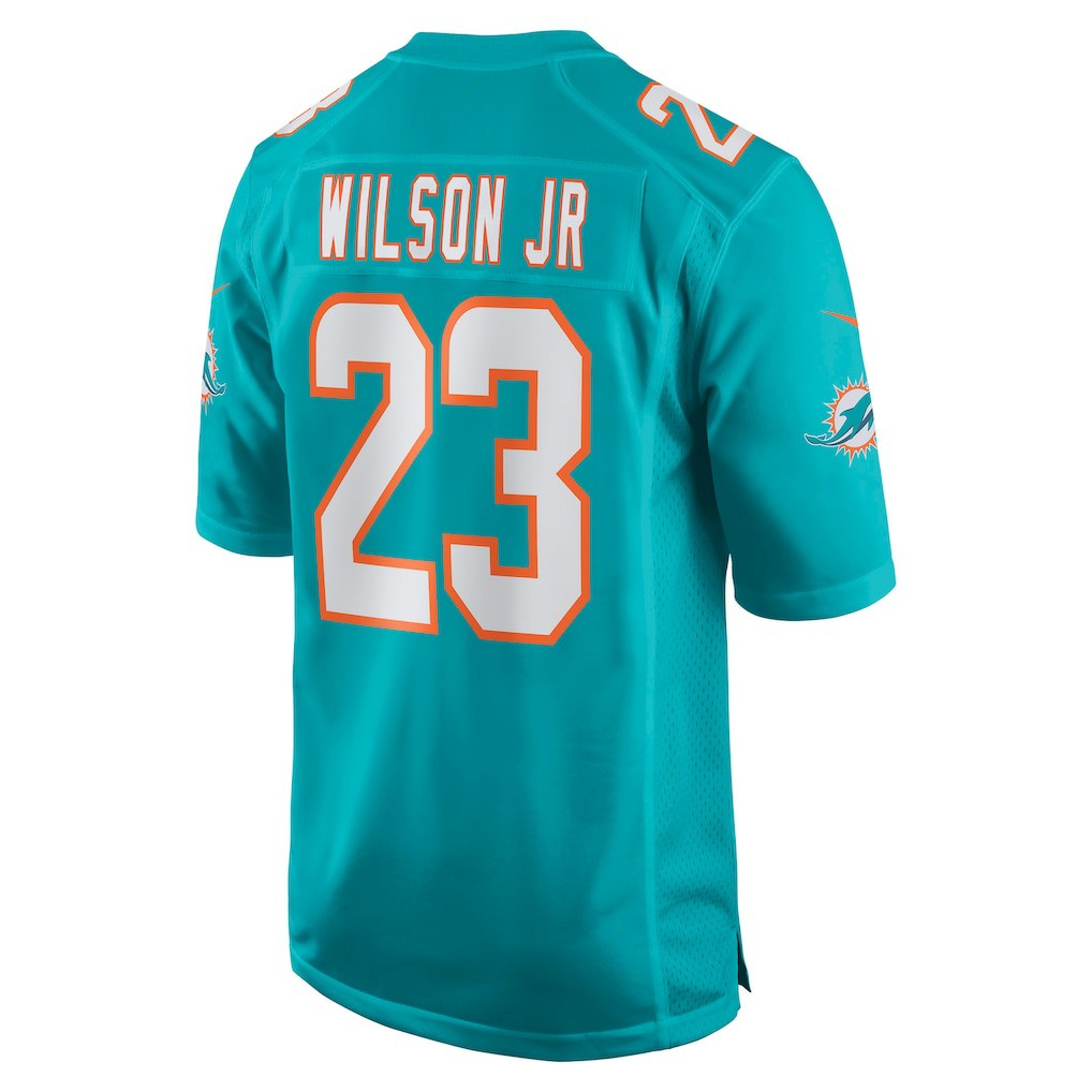 Jeff Wilson Jr. Miami Dolphins Game Player Jersey Aqua - Nike