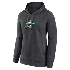 Dallas Stars - Women's Primary Logo Pullover Hoodie Charcoal