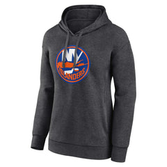 New York Islanders - Women's Primary Logo Pullover Hoodie Charcoal