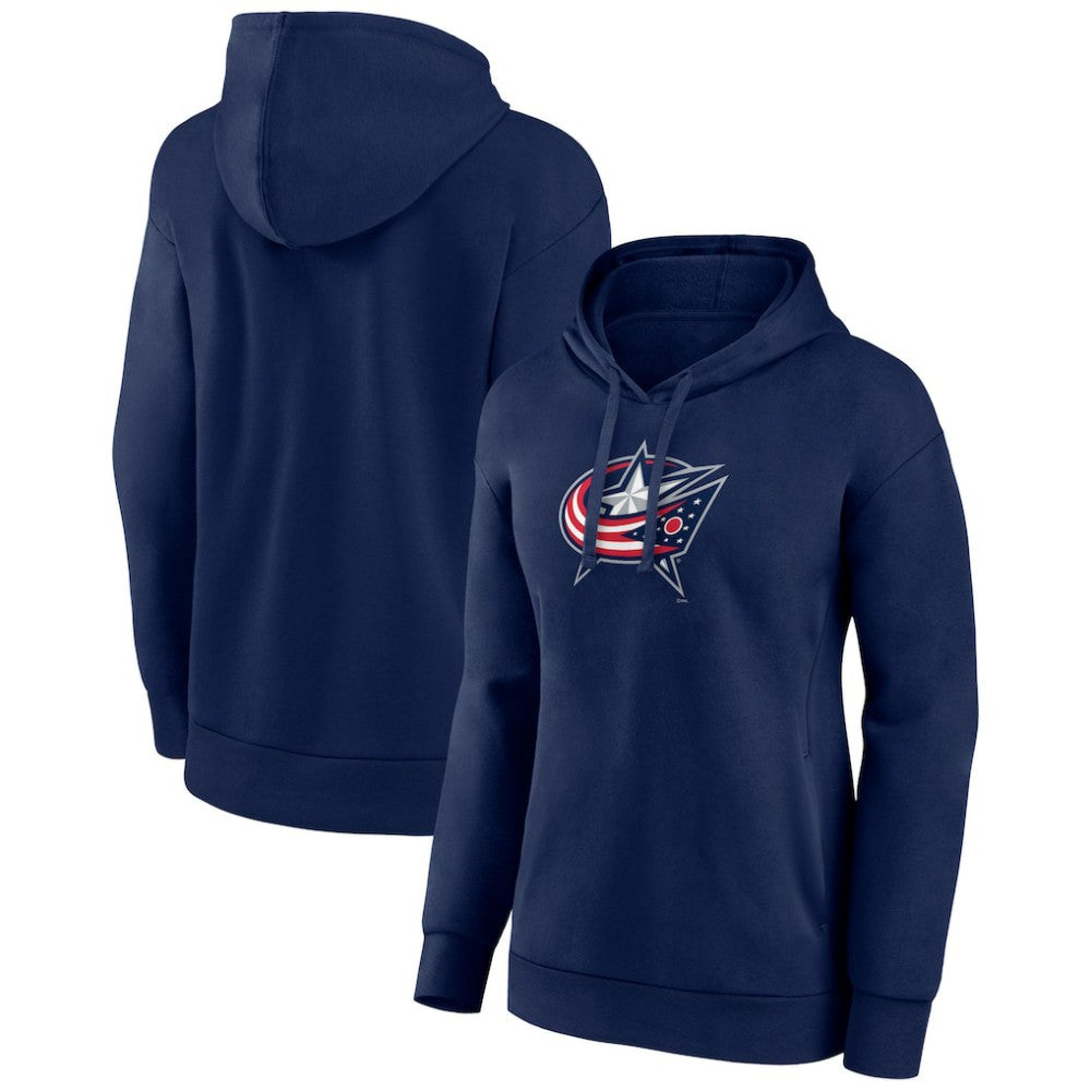 Columbus Blue Jackets - Women's Primary Logo Pullover Hoodie Navy