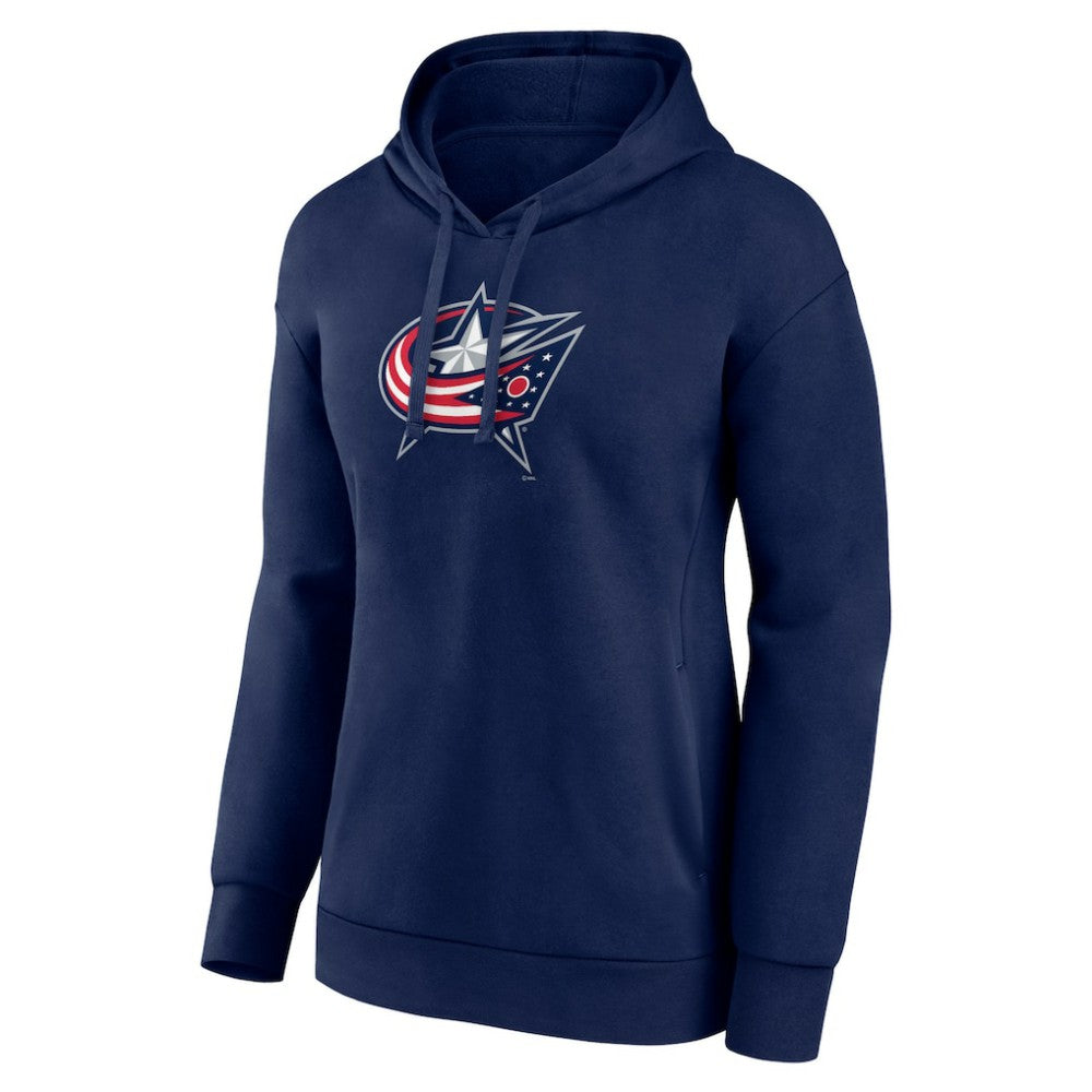 Columbus Blue Jackets - Women's Primary Logo Pullover Hoodie Navy