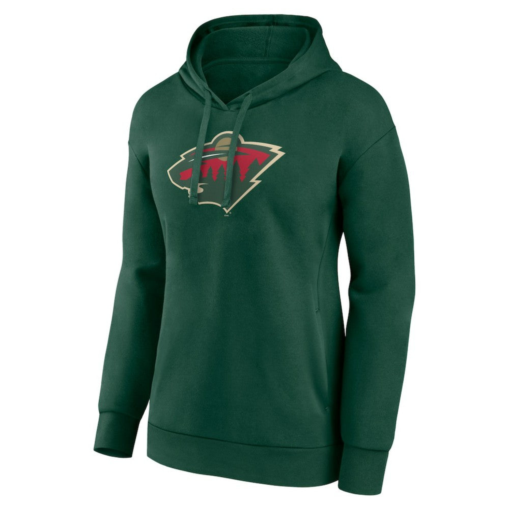 Minnesota Wild - Women's Primary Logo Pullover Hoodie Green