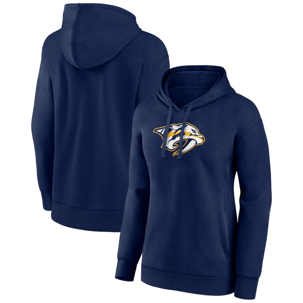 Nashville Predators - Women's Primary Logo Pullover Hoodie Navy