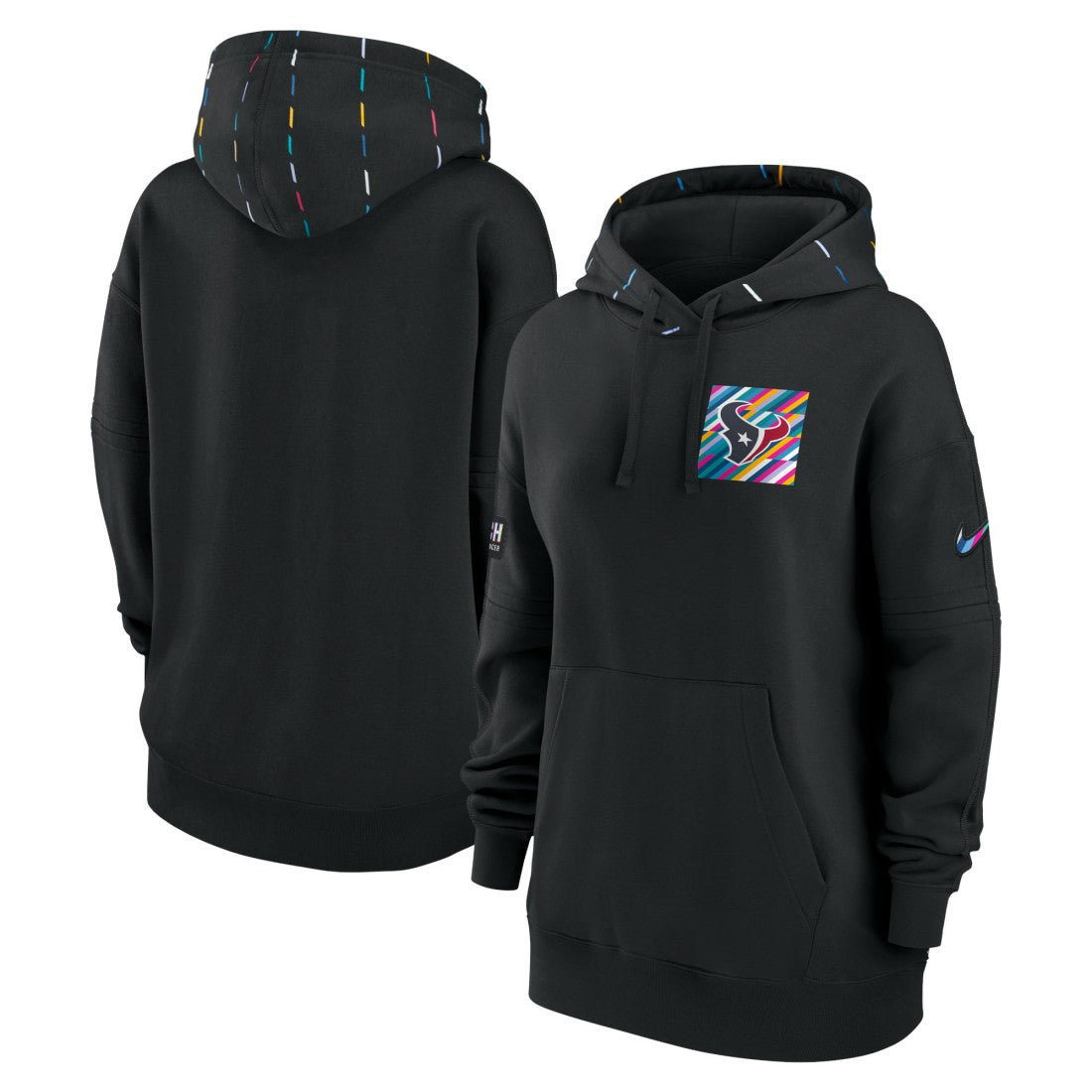 Houston Texans Women's 2023 NFL Crucial Catch Club Pullover Hoodie Black - Nike