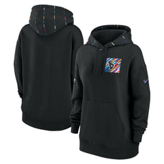 Houston Texans Women's 2023 NFL Crucial Catch Club Pullover Hoodie Black - Nike