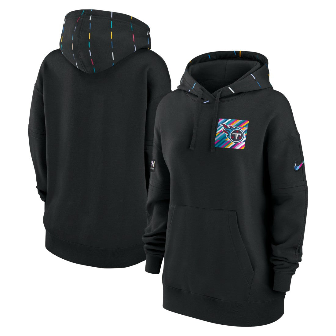 Tennessee Titans Women's 2023 NFL Crucial Catch Club Pullover Hoodie Black - Nike