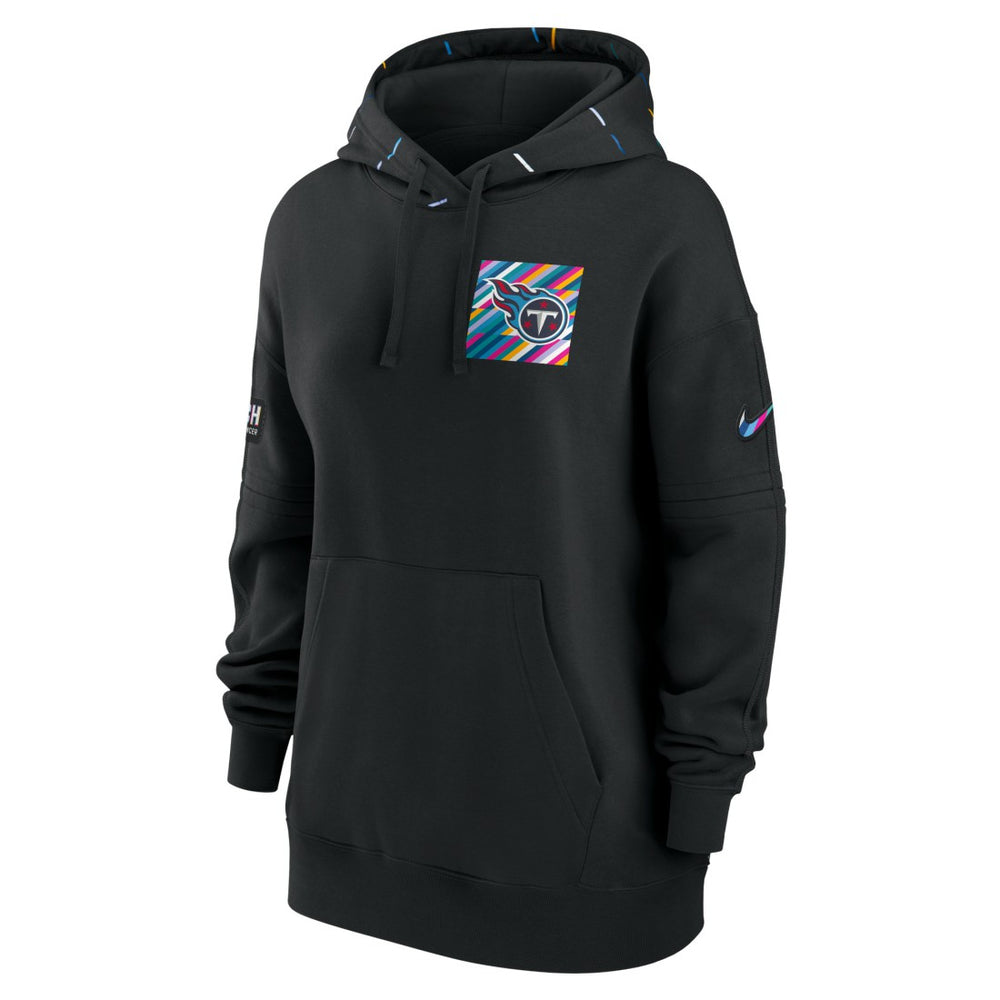 Tennessee Titans Women's 2023 NFL Crucial Catch Club Pullover Hoodie Black - Nike