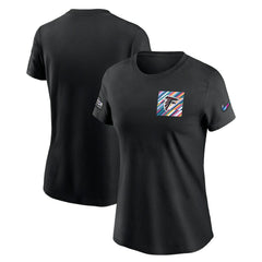 Atlanta Falcons Women's Crucial Catch Sideline Tri-Blend T-Shirt Black - Nike