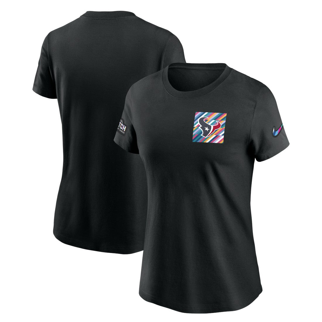 Houston Texans Women's Crucial Catch Sideline Tri-Blend T-Shirt Black - Nike